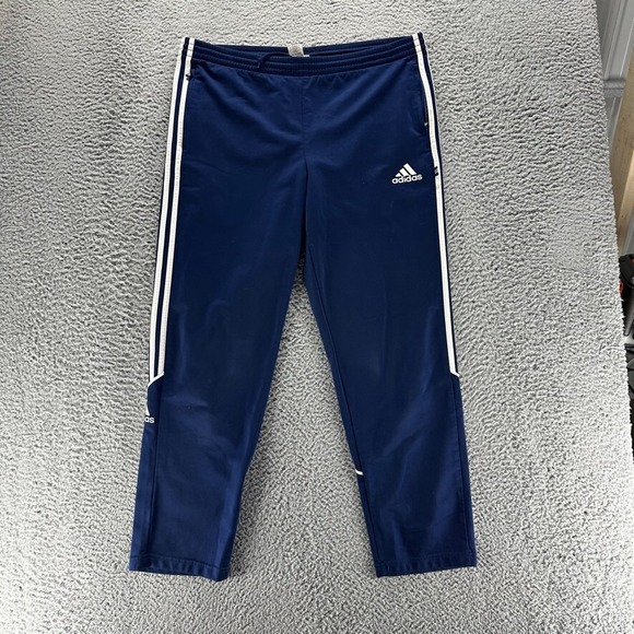 Vintage Adidas Track Pants Mens XL Blue Tapered Zip Pockets